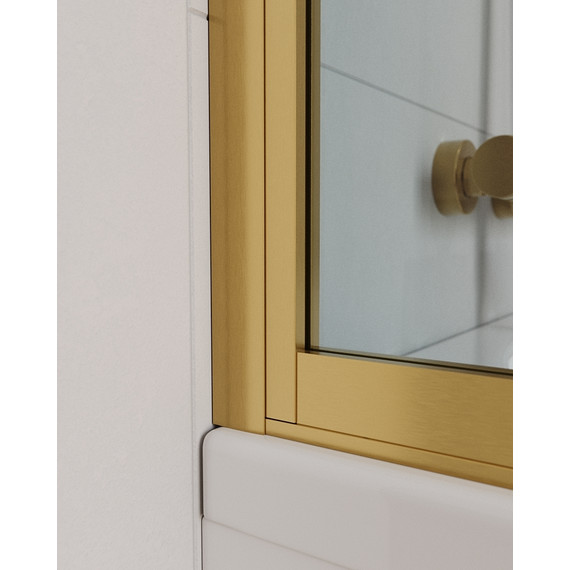 Шторка для ванны Cezares Slider VF-11 90 см, брашированное золото/прозрачное - фото 2