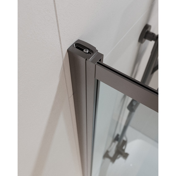 Шторка для ванны Cezares Slider VF-11 90 см, оружейная сталь/прозрачное - фото 4