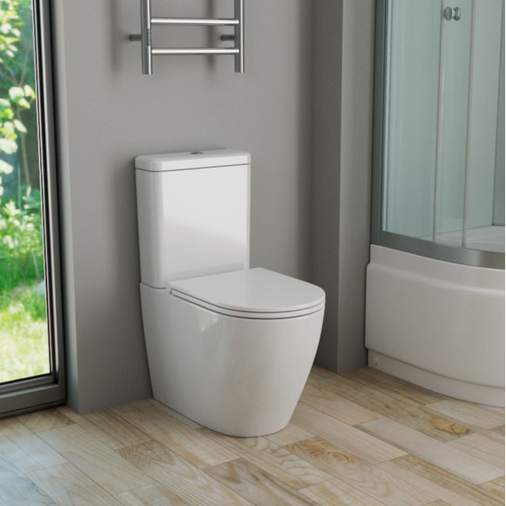 Унитаз-компакт CeramaLux TR2176-1 с крышкой микролифт (система смыва торнадо), Цвет производителя: белый - фото 2