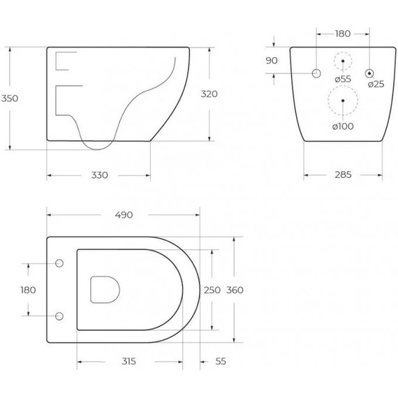 Инсталляция с подвесным унитазом комплект: Grohe Rapid SL 38772001 с подвесным безободковым унитазом BelBagno Uno-Tor BB5177CH-TOR/SC сиденье микролифт, крепление, кнопка смыва хром (Система смыва торнадо) - фото 20