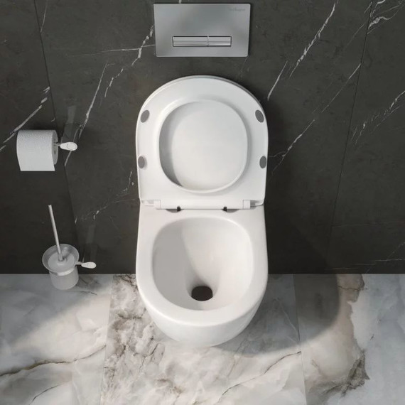 Инсталляция с подвесным унитазом комплект: Grohe Rapid SL 38772001 с подвесным безободковым унитазом BelBagno Uno-Tor BB5177CH-TOR/SC сиденье микролифт, крепление, кнопка смыва хром (Система смыва торнадо) - фото 5