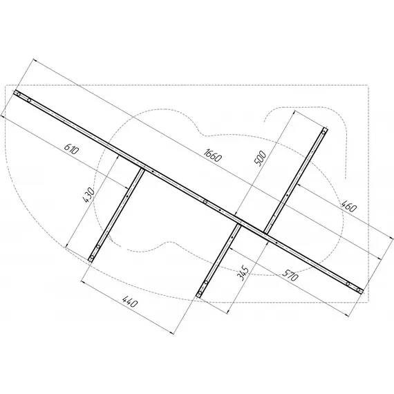 Каркас для ванны 1Marka Diana 150x90 см - фото 2