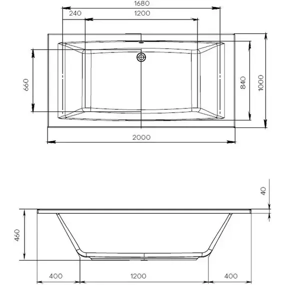 Ванна акриловая 1Marka Aelita MG 200x100 см, Размер - мм: 2000х1000 - фото 7
