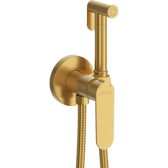 Набор для гигиенического душа Cezares STYLUS-DIF-BORO (со скрытой частью) брашированное золото, Цвет производителя: брашированное золото - фото 2