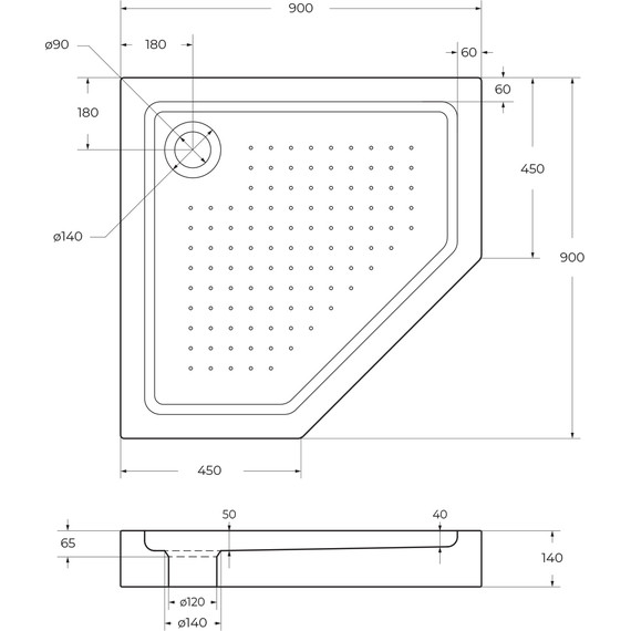 Поддон акриловый BelBagno 90х90 см TRAY-BB-P-90-15-W - фото 6