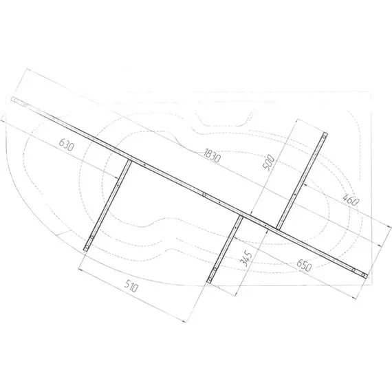 Каркас для ванны 1Marka Diana 170x90 см - фото 2