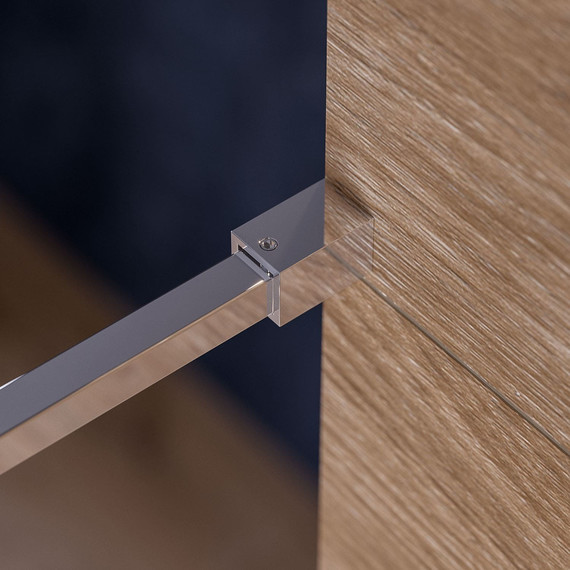 Душевая перегородка Mirsant Walk in 110 см с аксессуарами (стекло 8 мм) хром/прозрачное - фото 4