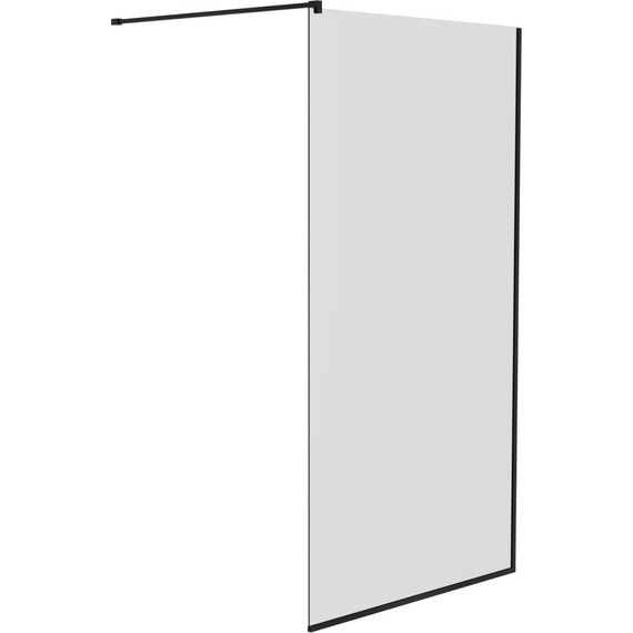 Душевая перегородка Mirsant Walk in 110 см с аксессуарами (стекло 8 мм) чёрный/прозрачное - фото 6