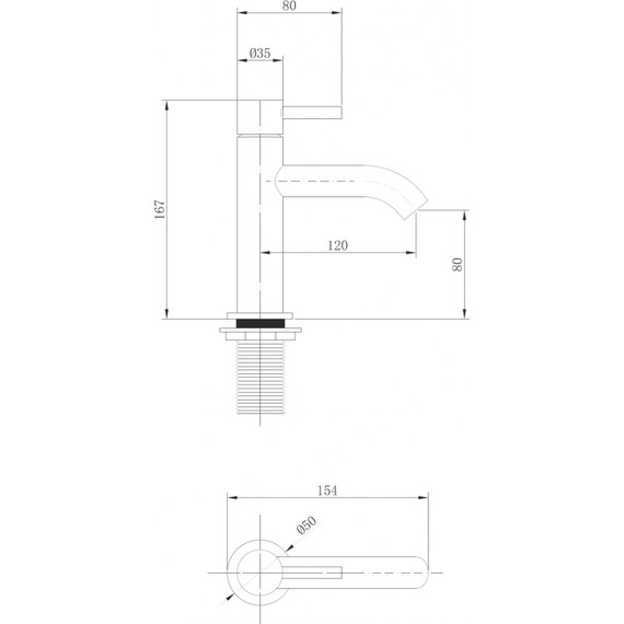 Смеситель для раковины Abber Wasser Kreis AF8110NG, никель, Цвет производителя: никель - фото 3