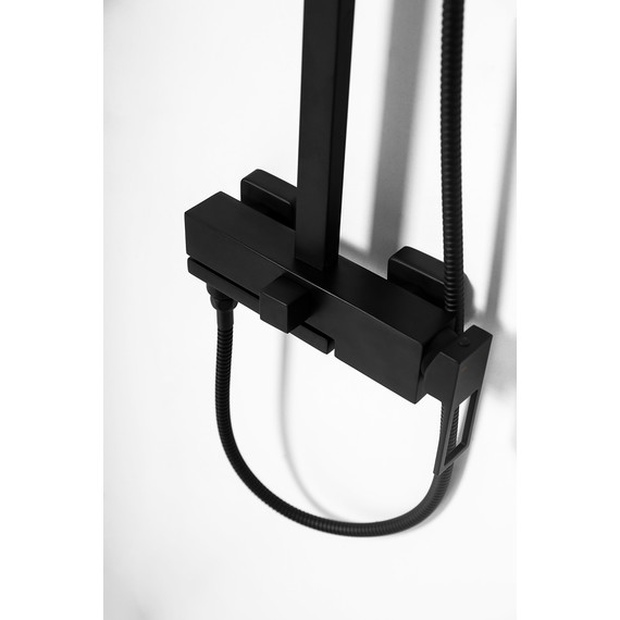 Душевая стойка BelBagno Luce LUC-VSCM-NERO, черный матовый, Цвет производителя: чёрный матовый - фото 8