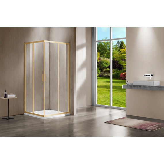 Душевое ограждение Vincea Garda 120x110 см VSS-1G1112CLG, брашированное золото/прозрачное - фото 2