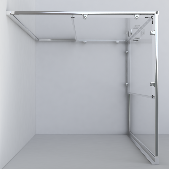 Душевое ограждение Vincea Garda 120x110 см VSS-1G1112CLG, брашированное золото/прозрачное - фото 4