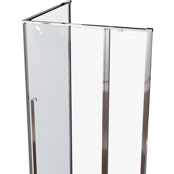 Душевое ограждение Mirsant Next 100х100 см хром/прозрачное - фото 3
