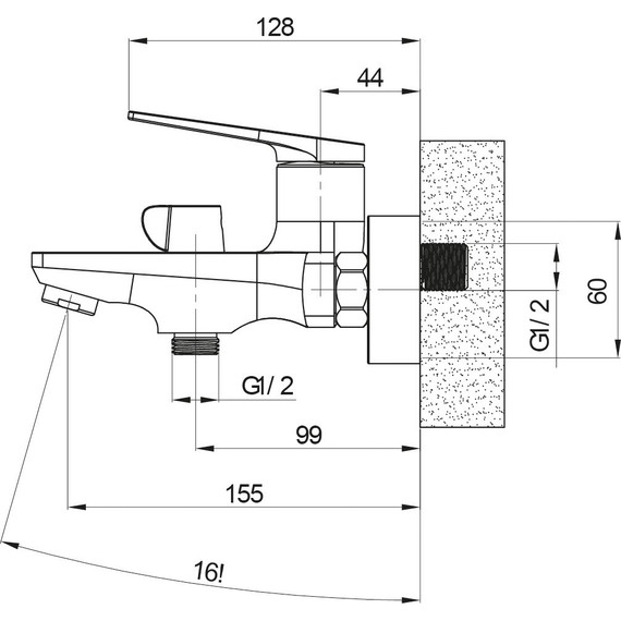 Смеситель для ванны Sole Baikal S053C - фото 2