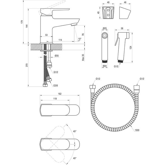 Смеситель для раковины Ravak BM 011.01 X070165 - фото 2