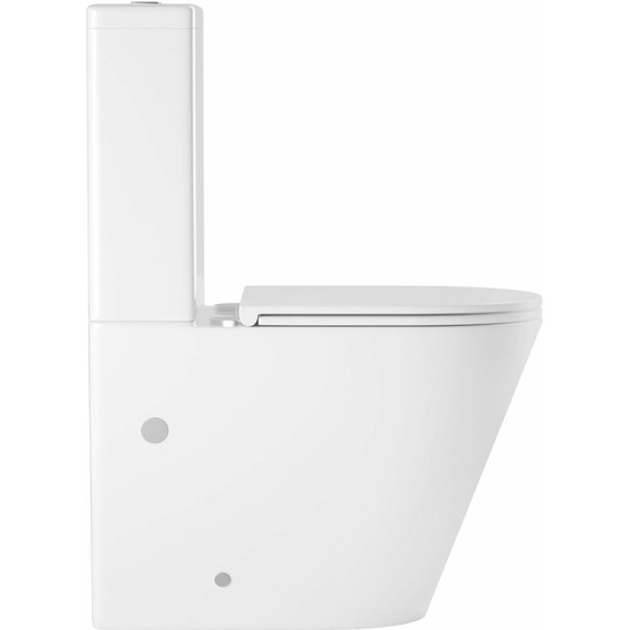 Унитаз-компакт безободковый Mirsant TORR TURBO с крышкой Soft-close (система смыва торнадо), Цвет производителя: белый - фото 2