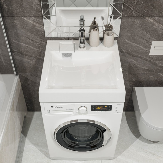 Раковина над стиральной машиной Mirsant Ellen 60 см УТ000101256 - фото 7