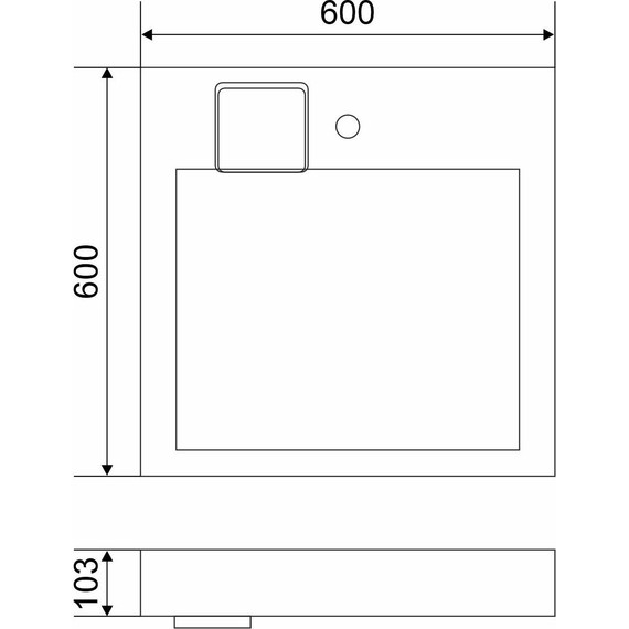 Раковина над стиральной машиной Mirsant Ellen 60 см УТ000101256 - фото 9