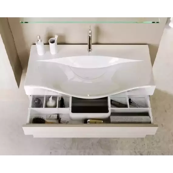 Тумба напольная с раковиной Aqwella Bergamo 80 см Ber.01.08/n/А, акация, Цвет фасада: светлое дерево - фото 4