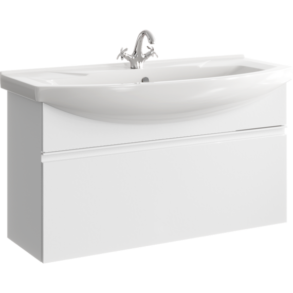 Тумба подвесная с раковиной Aqwella Rodos 105 см ROD01101, белый - фото 