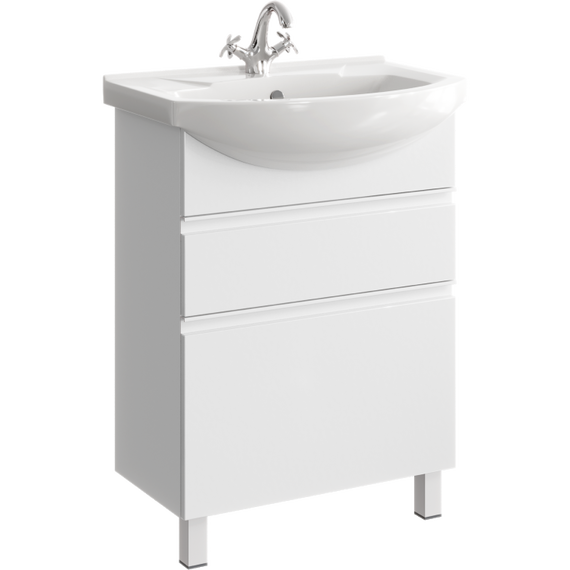 Тумба напольная с раковиной Aqwella Rodos 65 см ROD01062N, белый - фото 