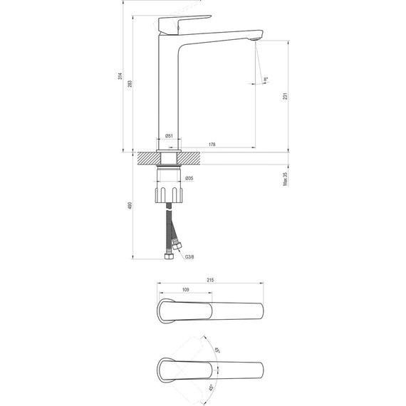 Смеситель для раковины высокий Ravak LF 015.00CR X070472 - фото 3