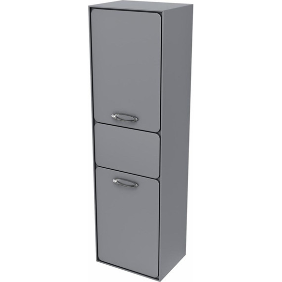 Пенал подвесной Mirsant Viva 45 см (универсальный), серый матовый - фото 2