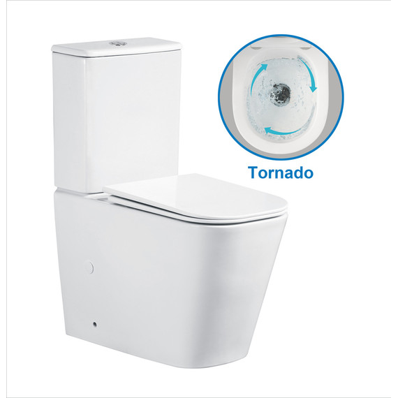 Унитаз-компакт безободковый Azario ESCONDA AZ-1255A с крышкой микролифт (система смыва торнадо) - фото 7