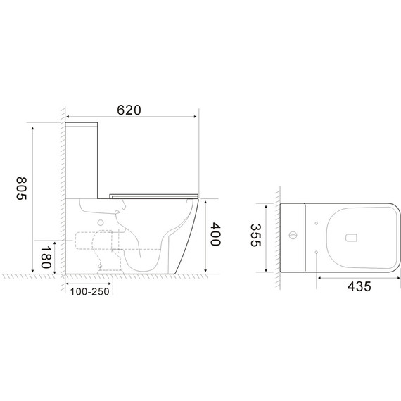 Унитаз-компакт безободковый Azario ESCONDA AZ-1255A с крышкой микролифт (система смыва торнадо) - фото 8