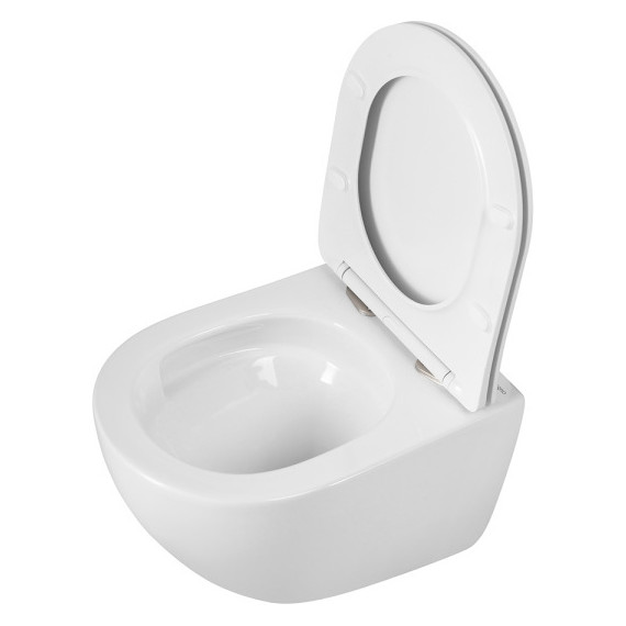 Унитаз подвесной безободковый BelBagno Amanda-Tor BB051CH-TOR-FC/SC (система смыва торнадо) с крышкой микролифт - фото 7