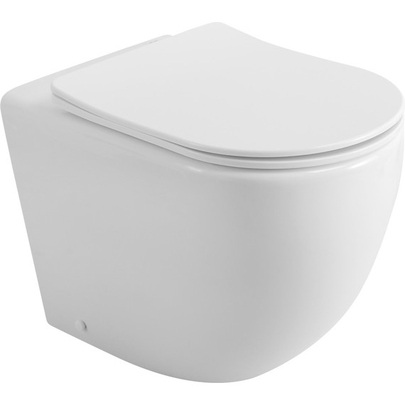 Унитаз приставной безободковый BelBagno Sfera-R BB2141CBR/SC с крышкой микролифт - фото 