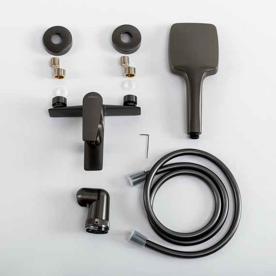 Смеситель для ванны Cezares LINER-VD-GM, оружейная сталь, Цвет производителя: оружейная сталь - фото 3