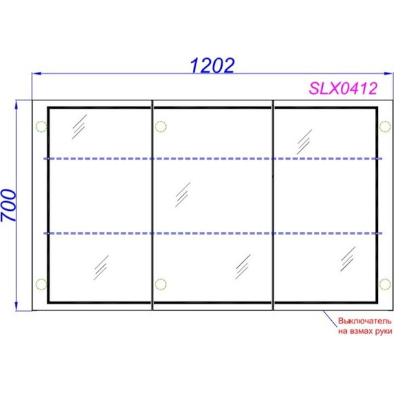 Зеркало-шкаф Aqwella Simplex 120 см SLX0412 - фото 3