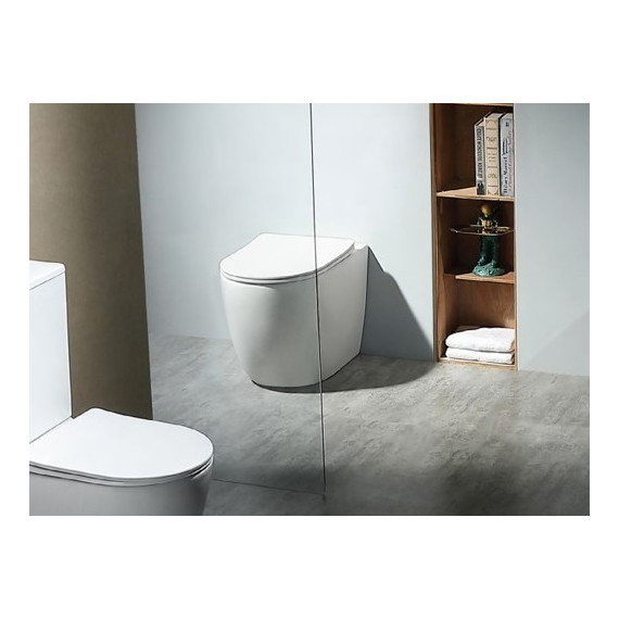 Унитаз приставной безободковый Aquatek Европа AQ1902-00 с тонкой крышкой микролифт - фото 2