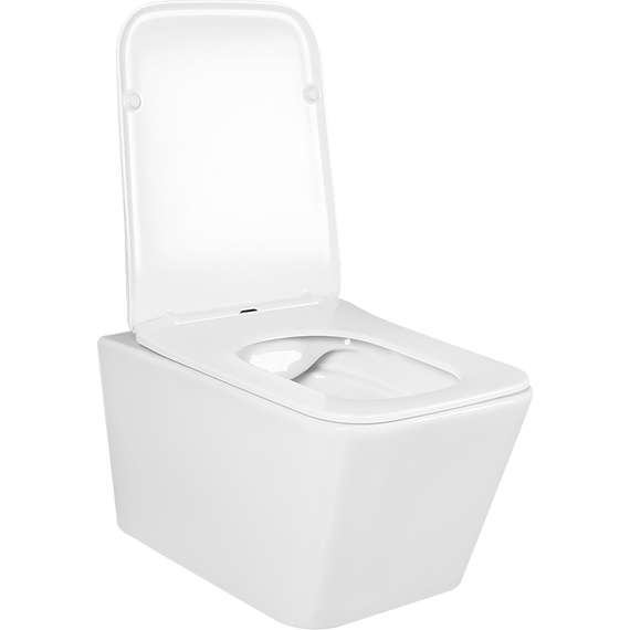 Унитаз подвесной безободковый Aquatek Либра AQ0530N-00 с тонкой крышкой микролифт - фото 2