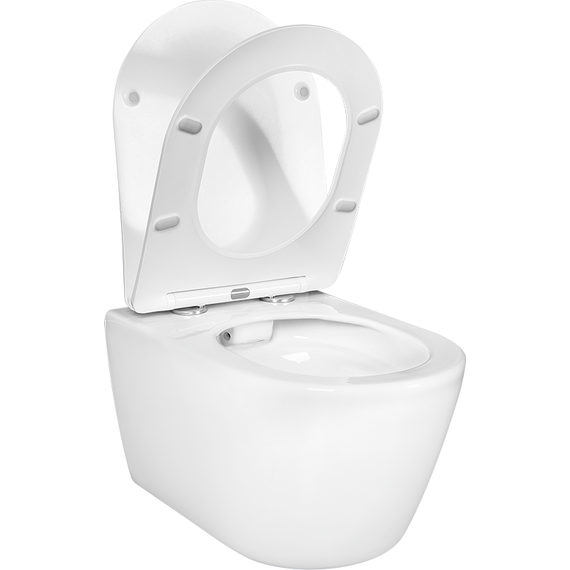 Унитаз подвесной безободковый Aquatek Бетта AQ1253W-00 с крышкой микролифт - фото 3