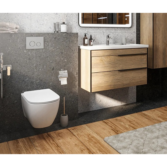 Унитаз подвесной безободковый Aquatek Оберон AQ1363W-00 с крышкой микролифт - фото 7