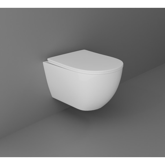 Унитаз подвесной безободковый Aquatek Европа AQ1900-00 с тонкой крышкой микролифт, Цвет производителя: белый - фото 2