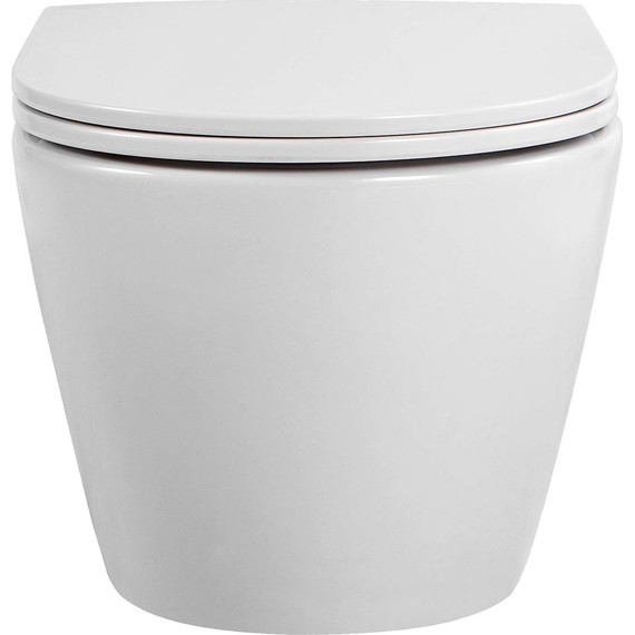 Унитаз подвесной безободковый Aquatek Европа AQ1900-00 с тонкой крышкой микролифт, Цвет производителя: белый - фото 3