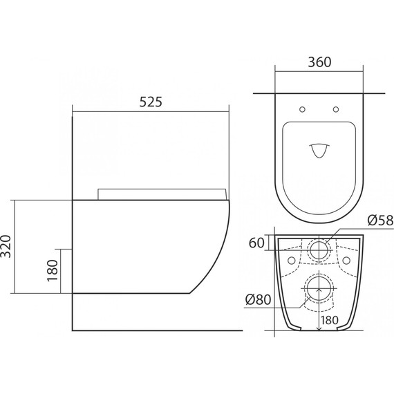 Унитаз подвесной безободковый Aquatek Европа AQ1901-00 с тонкой крышкой микролифт - фото 12