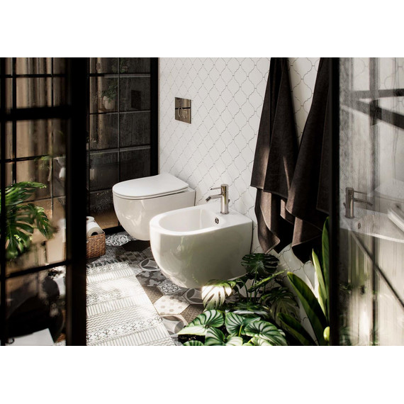 Унитаз подвесной безободковый Aquatek Европа AQ1901-00 с тонкой крышкой микролифт - фото 9