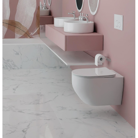 Унитаз подвесной безободковый Aquatek Европа AQ1901-00 с тонкой крышкой микролифт - фото 10