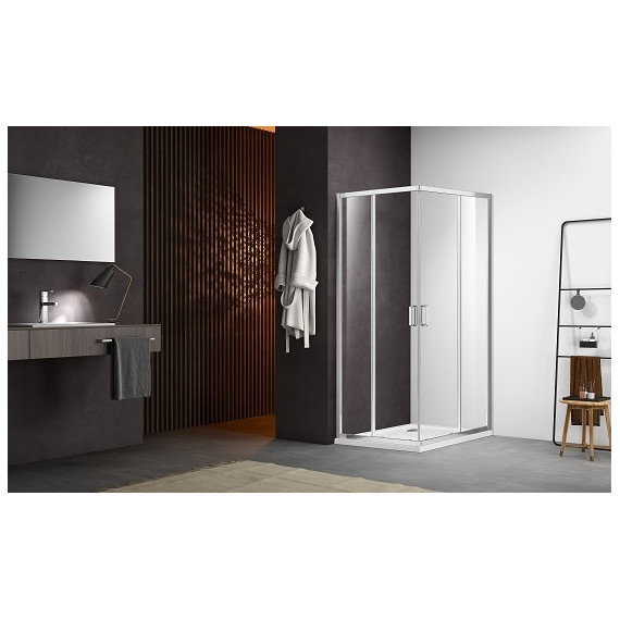 Душевое ограждение Aquatek 90x90 см AQ ARI KV 09020CH, хром/прозрачное - фото 3