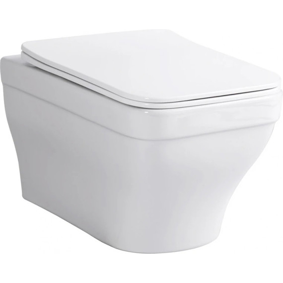 Инсталляция с подвесным унитазом комплект: Aquatek Set INS-0000012 с подвесным безободковым унитазом Амадео AQ1163-00 сиденье микролифт, крепление, кнопка смыва чёрная матовая - фото 4