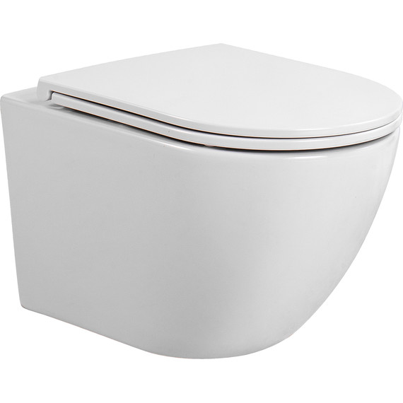 Унитаз подвесной безободковый Aquatek Европа AQ1900T-00 с тонкой крышкой микролифт (Система смыва торнадо) - фото 8