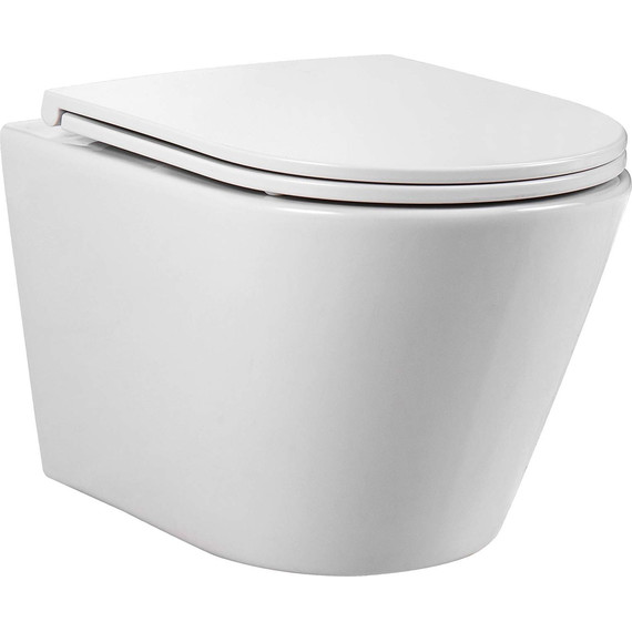 Унитаз подвесной безободковый Aquatek Вега AQ1904T-00 с тонкой крышкой микролифт (система смыва торнадо) - фото 8