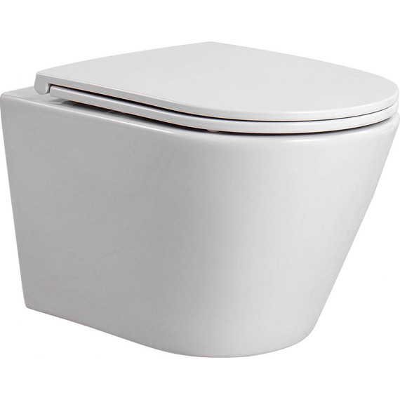 Унитаз подвесной безободковый Aquatek Вега AQ1904T-00 с тонкой крышкой микролифт (система смыва торнадо) - фото 14