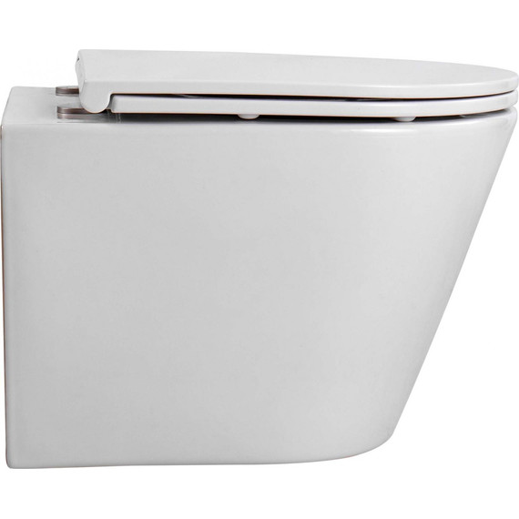 Унитаз подвесной безободковый Aquatek Вега AQ1904T-00 с тонкой крышкой микролифт (система смыва торнадо) - фото 5