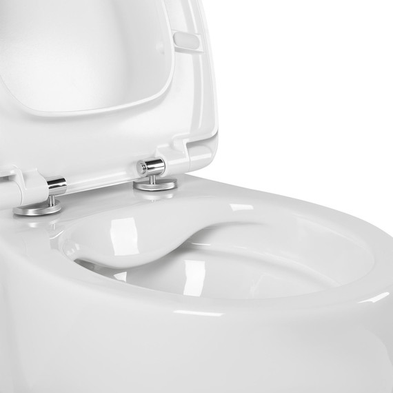 Унитаз подвесной безободковый Aquatek Альтаир AQ1980-00 с крышкой микролифт - фото 4