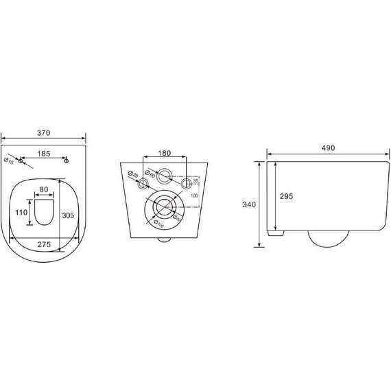 Унитаз подвесной безободковый Aquatek Мия AQ2004-00 с крышкой микролифт, Цвет производителя: белый - фото 11